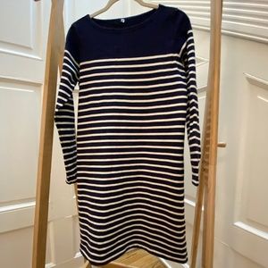 Muji Striped Cotton Shirt Dress